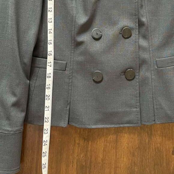 WWORTH Gray Wool Long Sleeve Button Down  Blazer size 8 - Picture 12 of 16